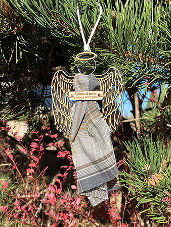 Angel Memorial Ornament - Clear/Gold